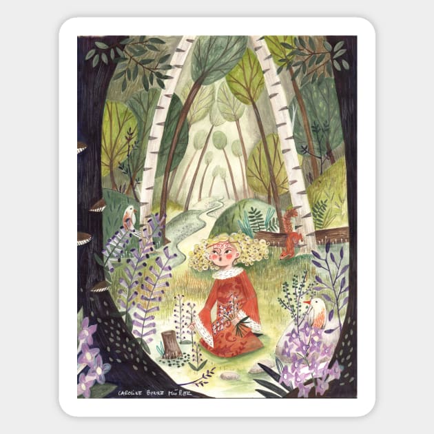Kids Fairytale Folktale The forest of Lilacs Sticker by CarolineBMuller